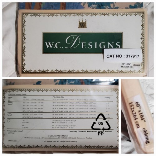 NEW 1993 Rustic CABIN Tablecloth 104x60 WILTON COURT Cotton LODGE Woods Animals - Picture 3 of 12