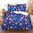 3D Color Planet Moon Pattern Quilt Cover Set Bedding Sets Pillowcases Queen