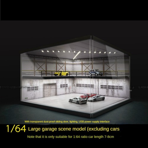 Lotto parcheggio Diorama Scala 1/64 Garage Modello Auto Showroom Scena Esposizione Modello - Foto 17 di 19