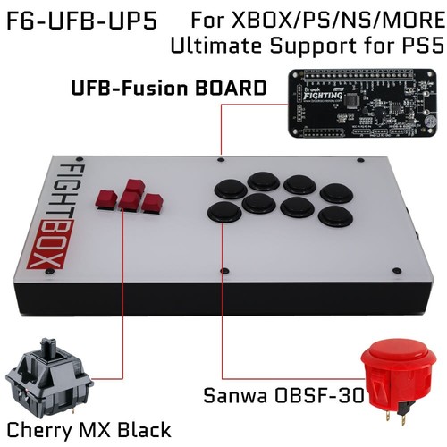 Fightbox F6 Keyboard Button Leverless Arcade Game Controller PC/PS/Xbox/Switch - Picture 21 of 34