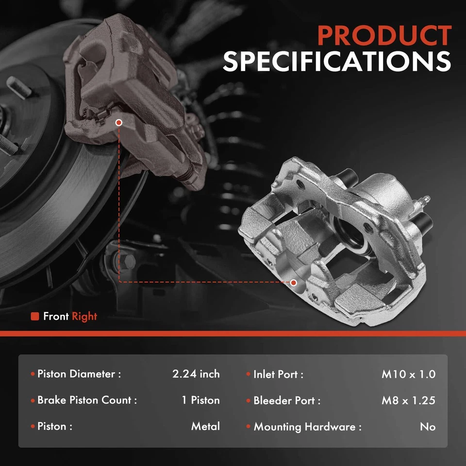 Pinza de freno con soporte para Ford Focus 2012-2018 C-Max 2013-2018 delantera derecha Foto 2 de 4
