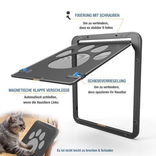 Katzenklappe Katze Magnet für Fliegengitter Hundeklappe Katzentür Insektenschutz - Bild 7 von 22