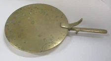 Vintage Round Brass Silent Butler Crumb Catcher From Korea