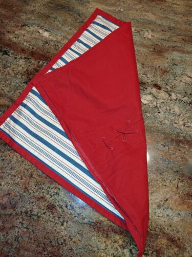 Ralph Lauren Côte d'Azur Red Corset Stripe Throw Pillow cover 20" - Picture 2 of 9