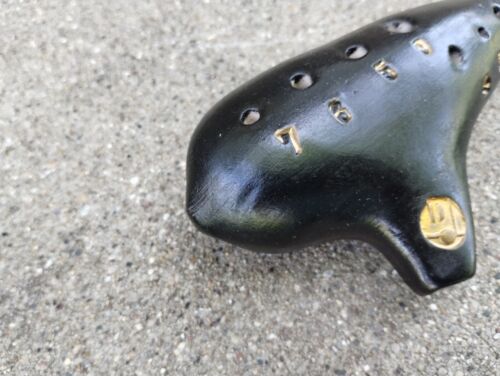 VINTAGE SCHWARZ Ocarina B309/S BLACK Ceramic with Box WEST GERMANY - Picture 4 of 16
