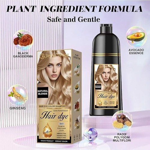 3 IN 1 All Natural Instant Hair Dye Shampoo With Argan Oil, more than 15 Colors! - Picture 10 of 135