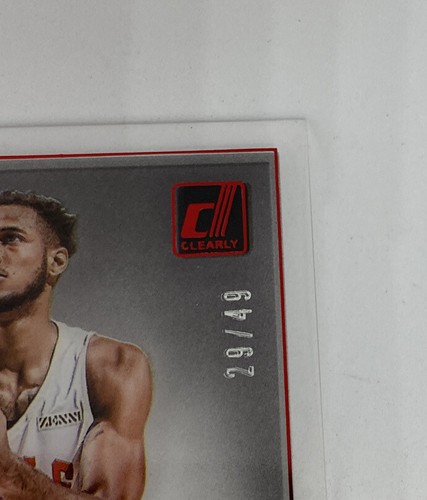 2020 Clearly Donruss Daniel Gafford Rookie Red Parallel #29/49 Chicago Bulls RC - Picture 3 of 4