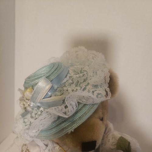 Bearly People Teddybär Vintage 1983 Spitzenkleid türkis - Bild 4 von 6