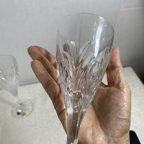 Crystal Bohemia Wine Glasses Set Of Two Jihlavske Sklarny Made In Czech Republic - Picture 5 of 14
