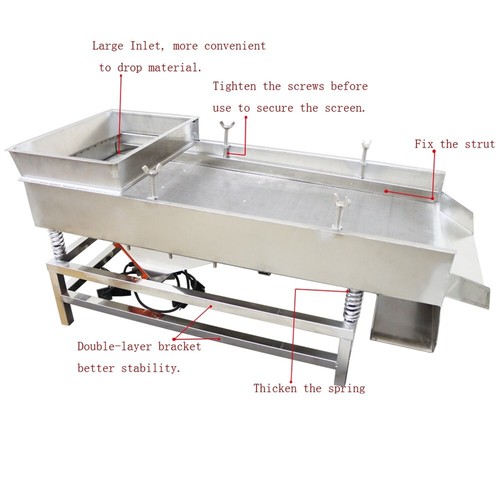 Single Layer 2mm Full Stainless Steel Linear Vibrating Screen Round Hole - Picture 17 of 24