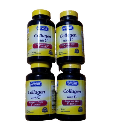 COLLAGEN WITH C Skin Joint Support Dietary Supplement 4 Bottles of 60 Tablets Ea