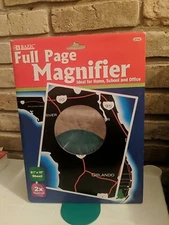Bazic Products Full Page Magnifier 8 1/2 X 11" Sheet. 2X Magnification.