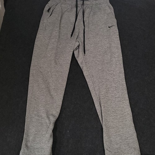 Nike Therma Fit Jogginghose Herren 3XL grau gefüttert offener Saum Joggers Performance Logo