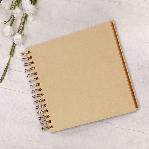 Handmade Scrapbook Spiral Family Wedding Memory Book Diy Kraft Paper Album - Picture 6 of 13