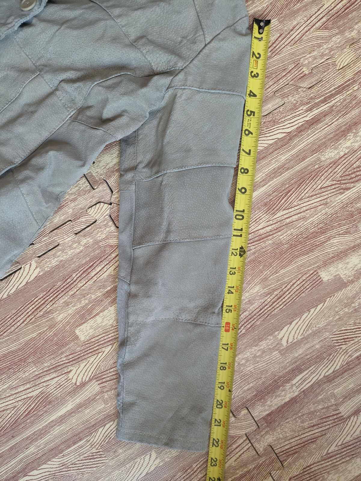 VTG Patchwork Suede Button Front Jacket Tan Butto… - image 5