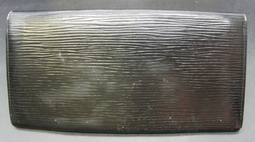 echt Vintage Louis Vuitton EPI lang Leder schwarz Geldbörse Portemonnaie W033 - Bild 2 von 6