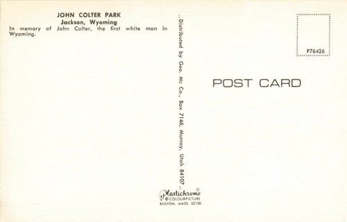Postkarte John Colter Park Jackson Wyoming - Bild 2 von 2