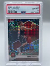 Trae Young 2020-21 Panini Mosaic Mosaic Genesis #18 SP Hawks PSA 10 GEM Mint!!!