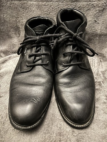 Goretex Clarks - Black Lined Leather Boots. Uk Size 8- Used See Photos. - Picture 2 of 9