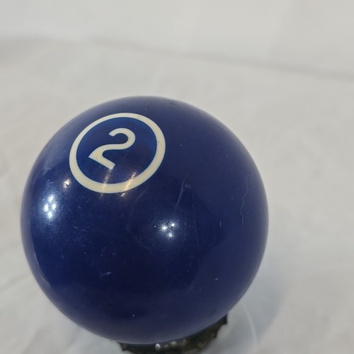 VTG Solid Navy Blue Pool Ball #2 - White Number - Unbranded Billiard Replacement - Picture 3 of 6