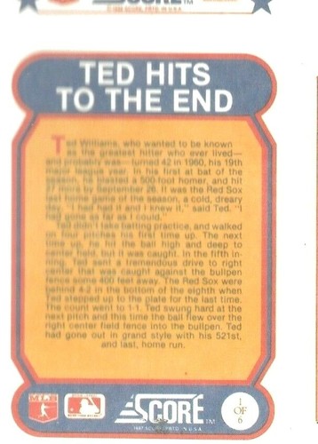 1988 Score All Star Box Bottom Mike Scott George Bell Mike Schmidt Vintage - Picture 10 of 10