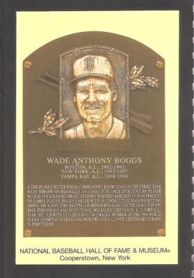 2005 Wade Boggs HOF Plaque Postcard Postmarked on Induction Day 7/31/05