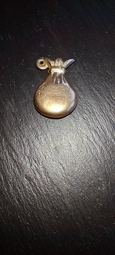 9ct Gold Charm - Vintage 9ct Yellow Gold £100 Bag Of Money Charm - Picture 2 of 3
