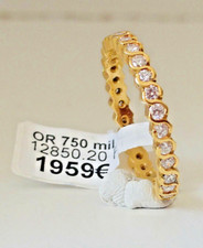 Alliance or jaune 18 Carats neuve femme 30 diamants joaillerie mariage pacs