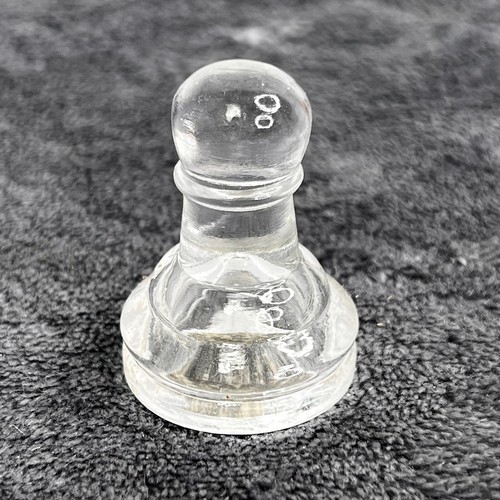 Glass Chess Pieces Replacements Clear and Frosted Larger Size Sold Individually - Picture 7 of 24