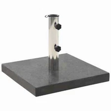 Parasol Base Granite 62.8 lb Square Black vidaXL
