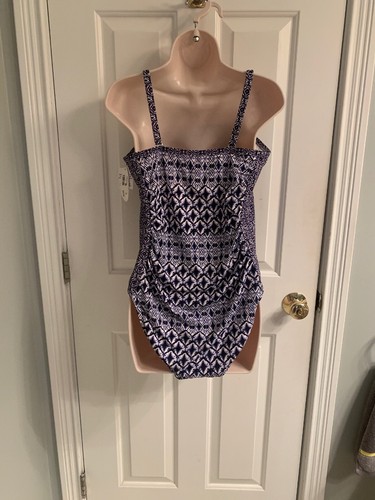 NWT-Women’s Wave Zone Purple/Black One Piece Swimsuit-Size 2X - Picture 8 of 12