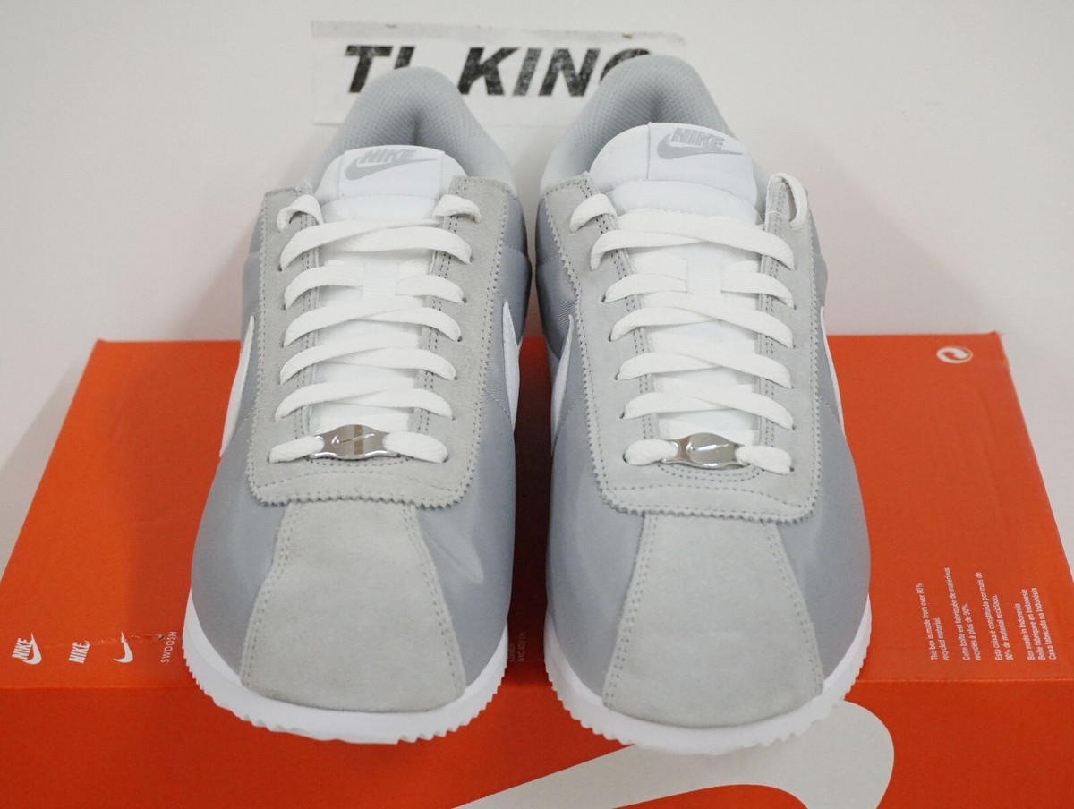 Nike Cortez TXT Textile Classic Flat Silver White Lifestyle