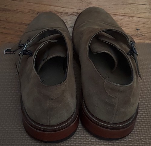 BANANA REPUBLIC ORTHOLITE MEN'S TAN SUEDE DOUBLE MONK STRAP SHOES SIZE 10 M - Picture 9 of 14