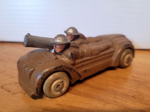 VINTAGE 1930'S BARCLAY BV15 LEAD DIME STORE CANNON CAR VAR. 1 - Picture 4 of 9