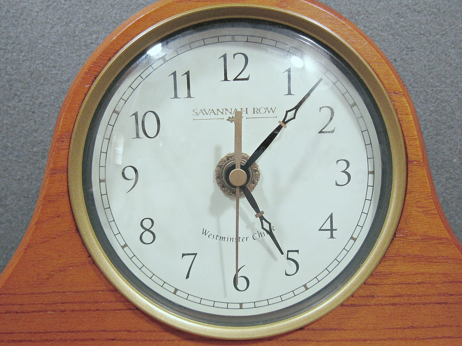 Elegant SAVANNAH ROW Westminster Chime Mantel Clock Solid Wood, Battery