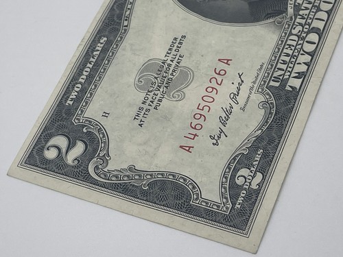 $2 Two Dollar Bill Series 1953A Red Seal Federal Reserve Note Old Currency Nice - Picture 22 of 22