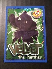 Ty Beanie Babies Series IV S4 ~ Silver ~ BBOC Wild Card 266 Velvet the Panther