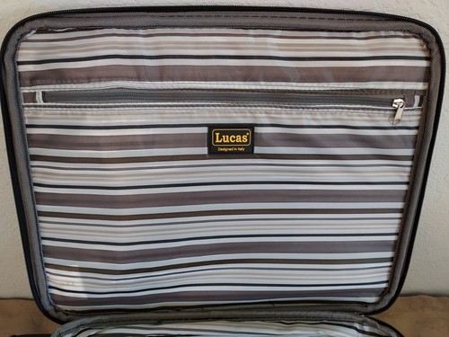 Lucas Lightweight Expandable CarryOn Softside Luggage Riviera Collection NWT - Picture 5 of 9