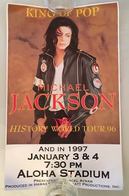 Michael Jackson Poster 1997 Official Promo History tour Hawaii