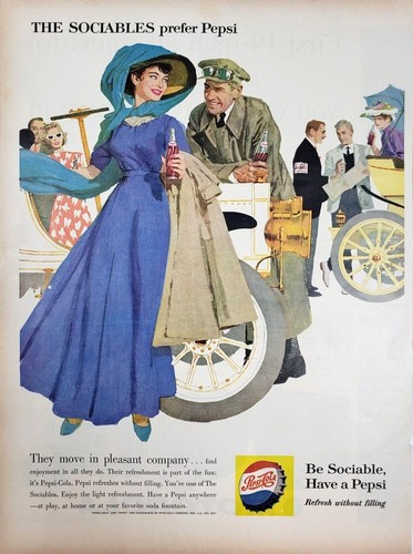 The Sociables Wedding Pepsi Vtg Magazine Print Ads Lot Of 4 Bottles Soda Pop - Picture 3 of 6