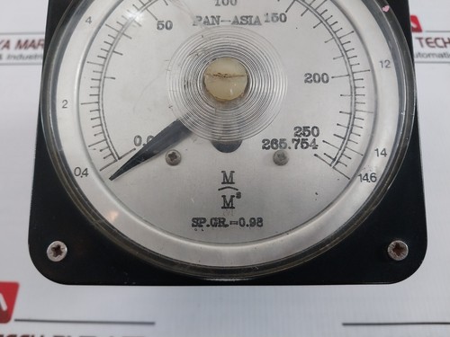 PAN-ASIA SP.GR=0.98 Analog Pneumatic Tank Level Indicator Gauge 500V - Picture 3 of 9