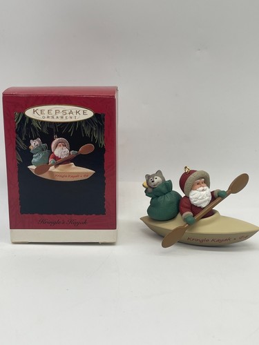 Hallmark Keepsake Ornament Kringle's Kayak 1994 Santa in his Kayak In Box
