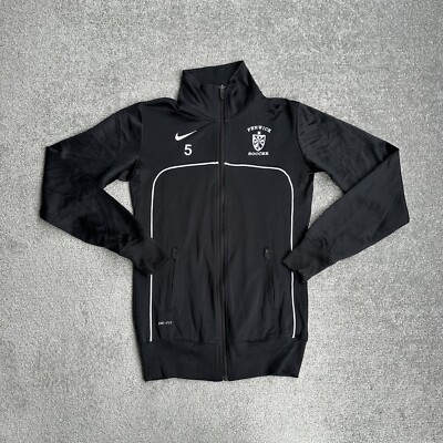 NIKE DRI-FIT Herren Retro Trainingsjacke Gr. S USA Sportjacke A2817 Schwarz