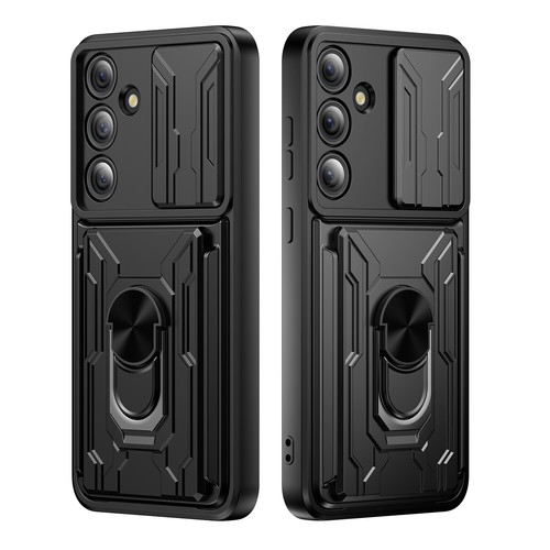 Funda tipo billetera con soporte de anillo para teléfono ranura para tarjetas para tarjetas para Samsung Galaxy S24 Ultra Plus - Imagen 9 de 70