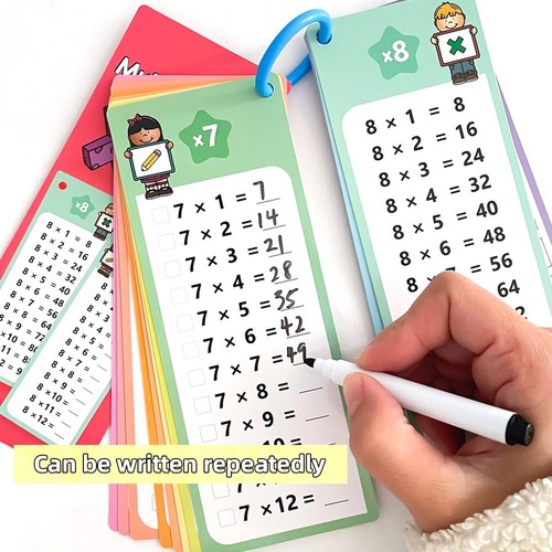 Math Flash Cards for Kids1-12 Multiplication Table Cards Math Skill Development - Picture 3 of 23