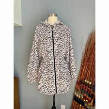 Mac Mackintosh Raincoat Abstract-print Hooded Anorak Size M Zipper