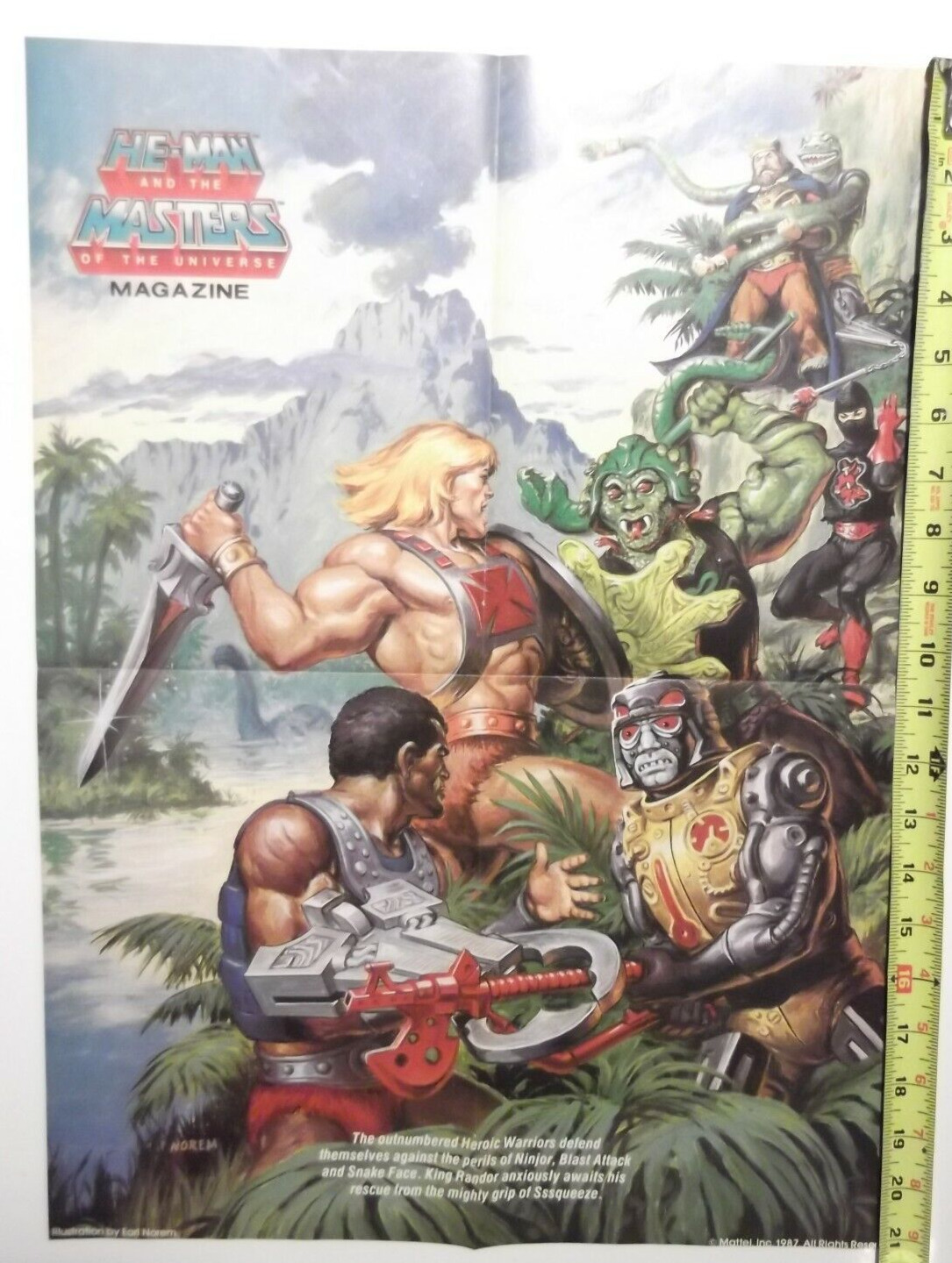 Vtg 1980's Masters of the Universe He-man POSTER King Randor Captured! Ninjor