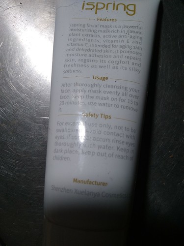 Intensive Skincare Hydrating Moisturizing Repairing Mask by iSpring - Picture 4 of 4