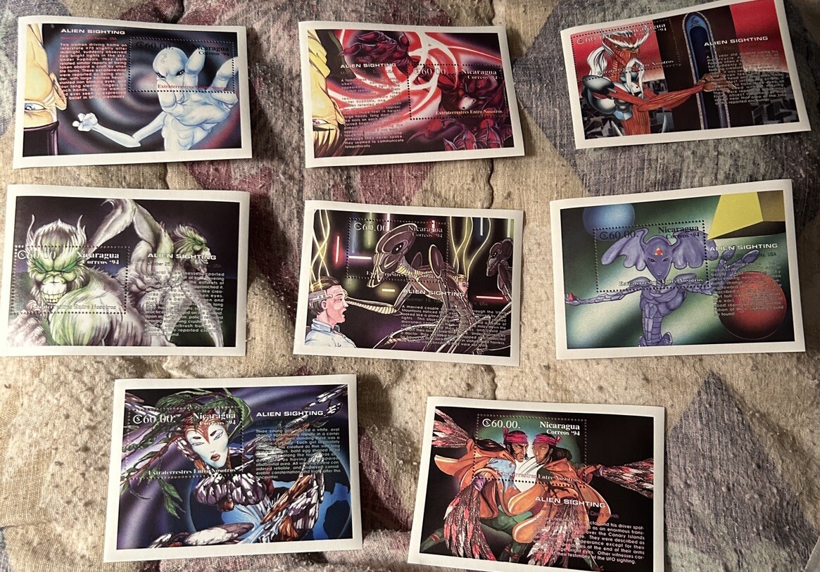 Nicaragua: Alien Sightings Postage Souvenir Sheet Set | eBay