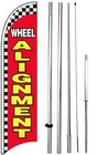 Wheel Alignment Windless Swooper Feather Flag 15 Ft Pole Kit Banner Sign rb-h